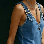 Lalie | Long Button-Up Denim Dress – view 5