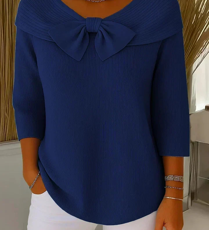 Tivella bow neck jumper, fifth colourway | Ellie Dublin