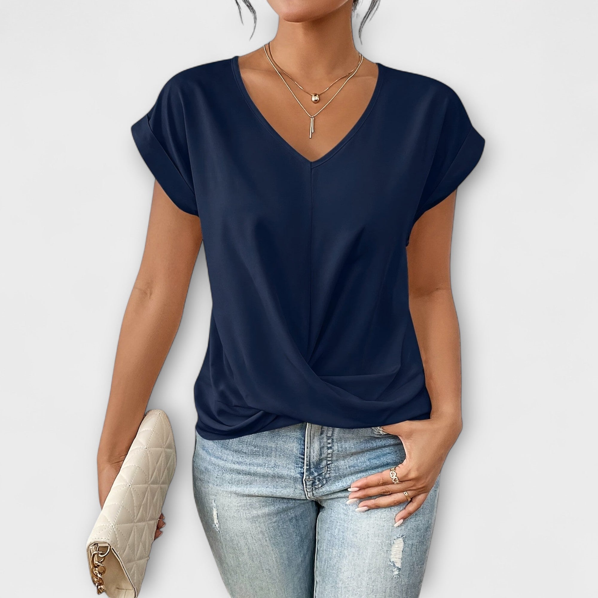 Claire | Stylish V-Neck Blouse – view 6