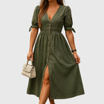 Jacqueline | Elegant Denim Dress – view 5