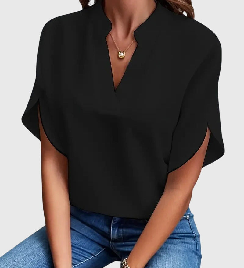 Isabelle | Luxuriously Soft V-Neck Top – view 5