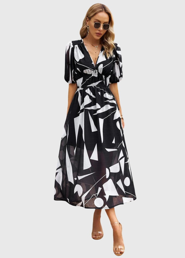 Merlin | Flattering Floral Midi Dress – view 4