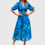 Merlin | Flattering Floral Midi Dress – view 6