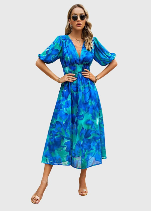 Merlin | Flattering Floral Midi Dress – view 6