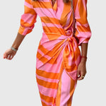 Everly | Elegant Wrap Dress with Print – view 8