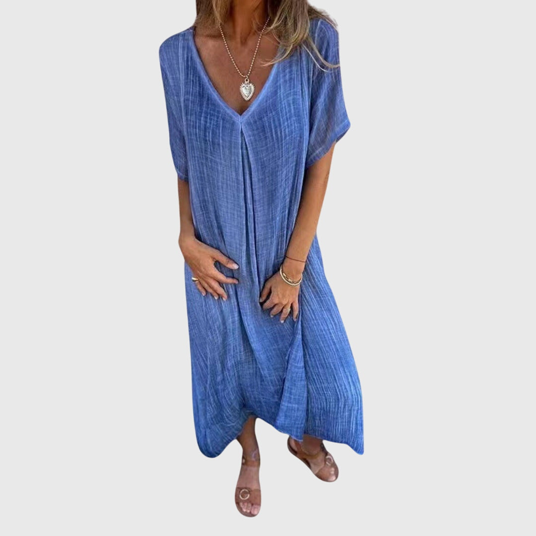 Fiona | Light and Elegant V-Neck Dress – view 5