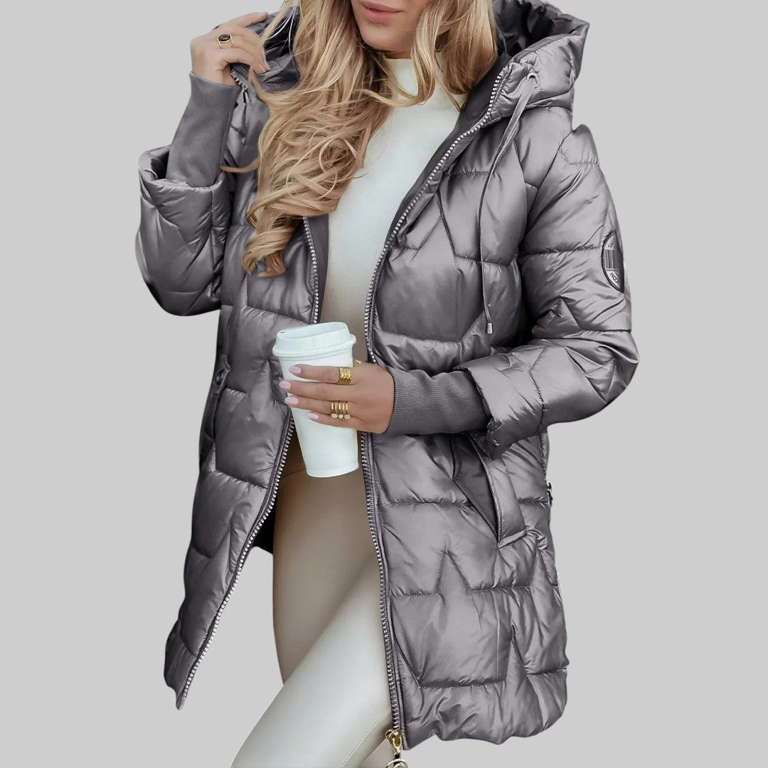 Cecilia | Stylish Hooded Autumn Coat – view 3