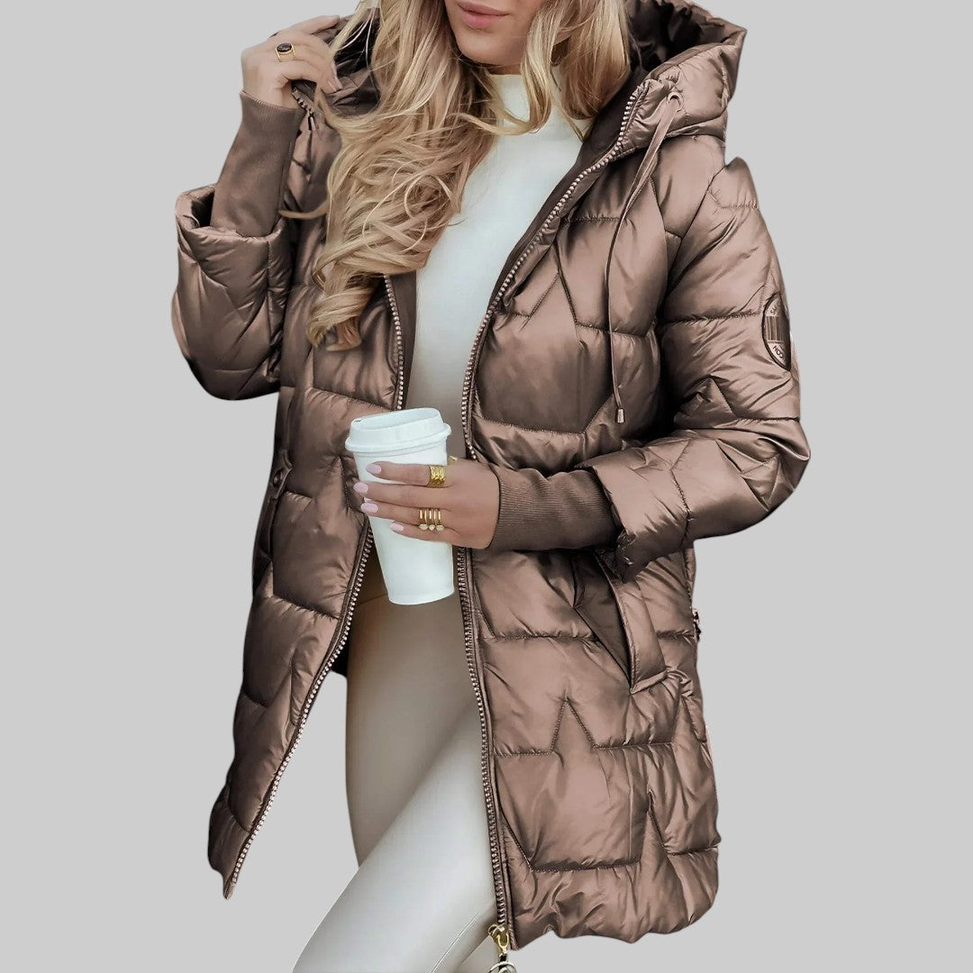 Cecilia | Stylish Hooded Autumn Coat – view 4