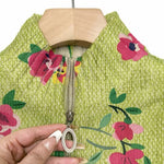 Caitriona pink and lime floral zip cardigan for women | Ellie Dublin