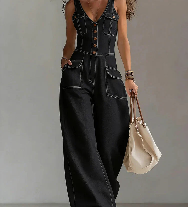 Octavie | Loose Denim Jumpsuit – view 4