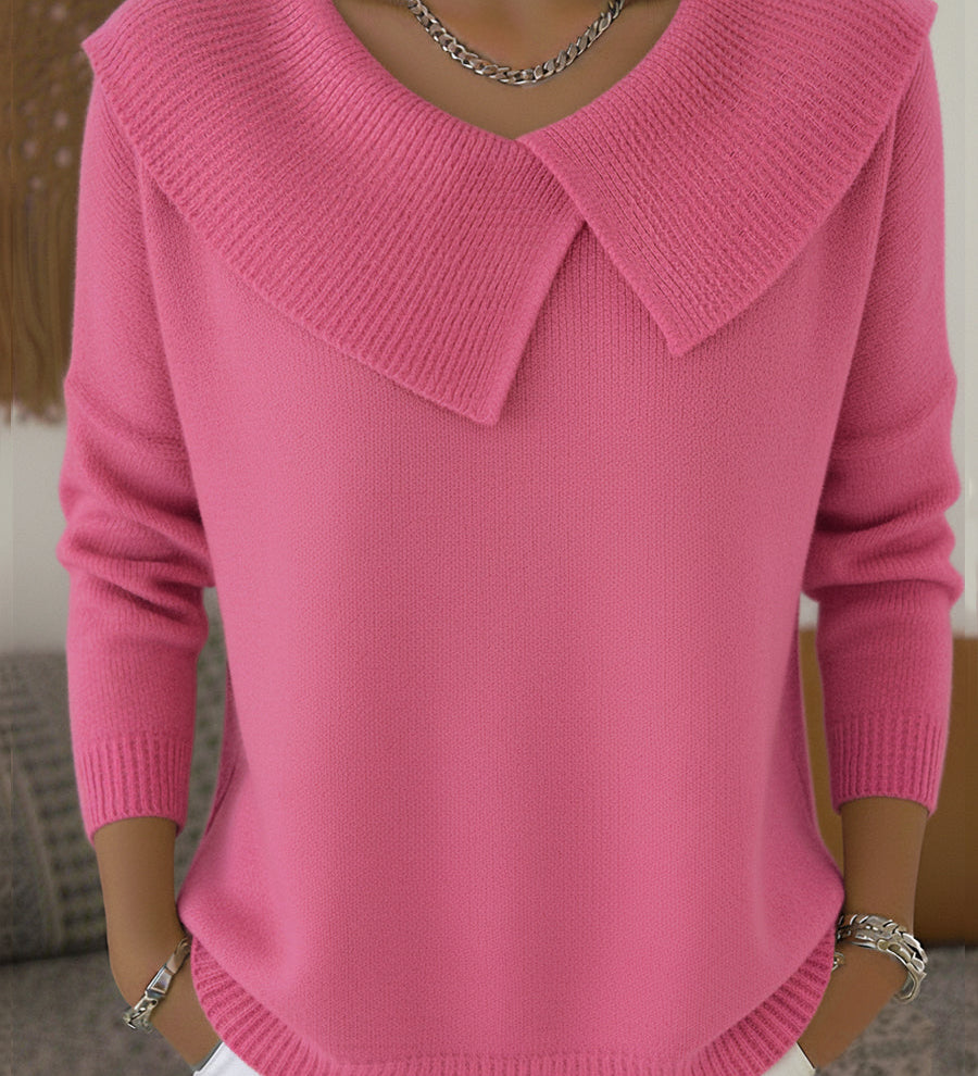 Sunnora warm jumper with soft collar, third colourway | Ellie Dublin