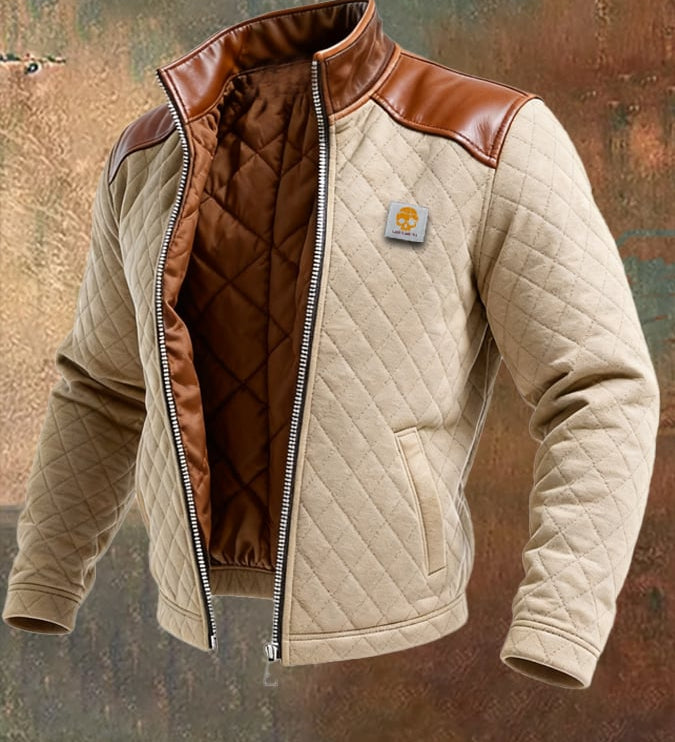 Filip | Beige Puffer Jacket Featuring Details