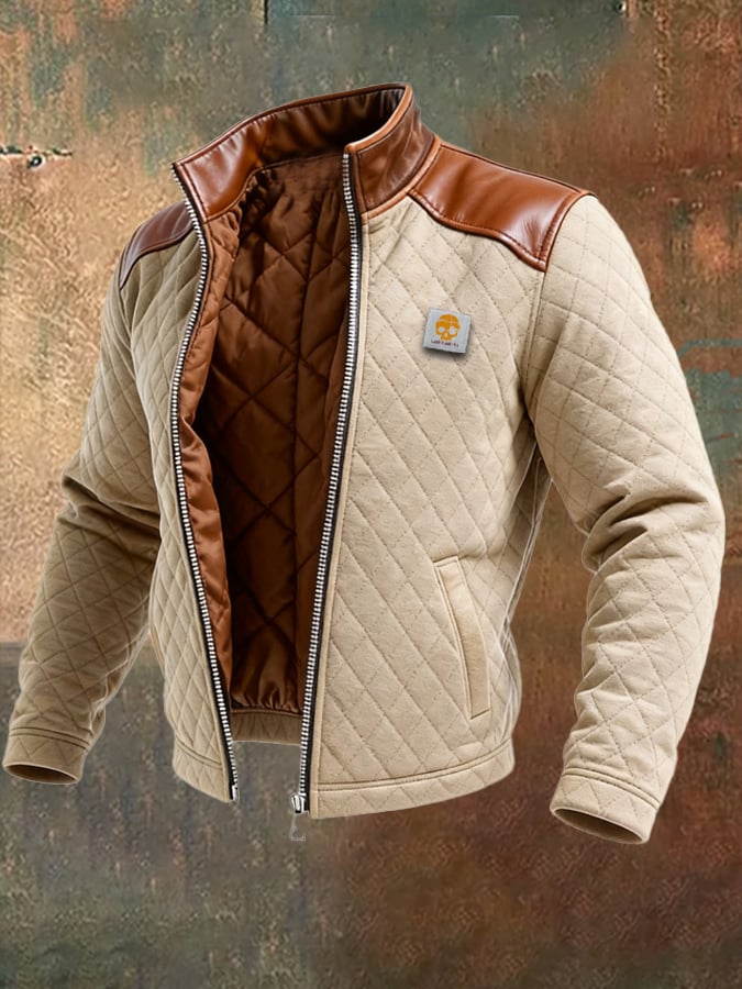 Filip | Beige Puffer Jacket Featuring Details