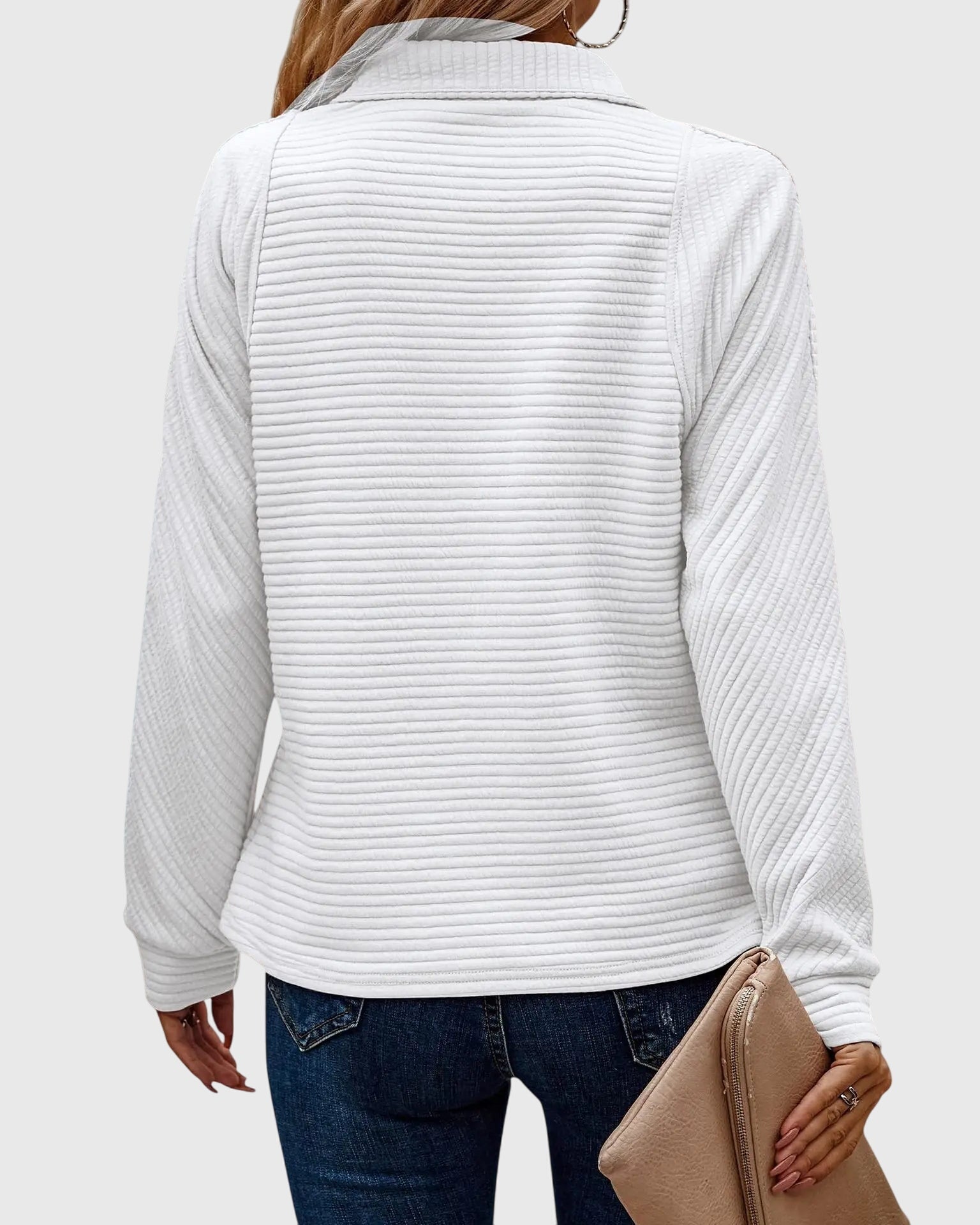 Christine | Stylish Half-Zip Sweater – view 11