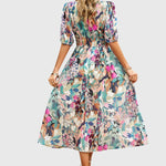 Merlin | Flattering Floral Midi Dress – view 2