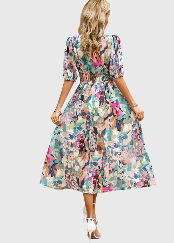 Merlin | Flattering Floral Midi Dress – view 2