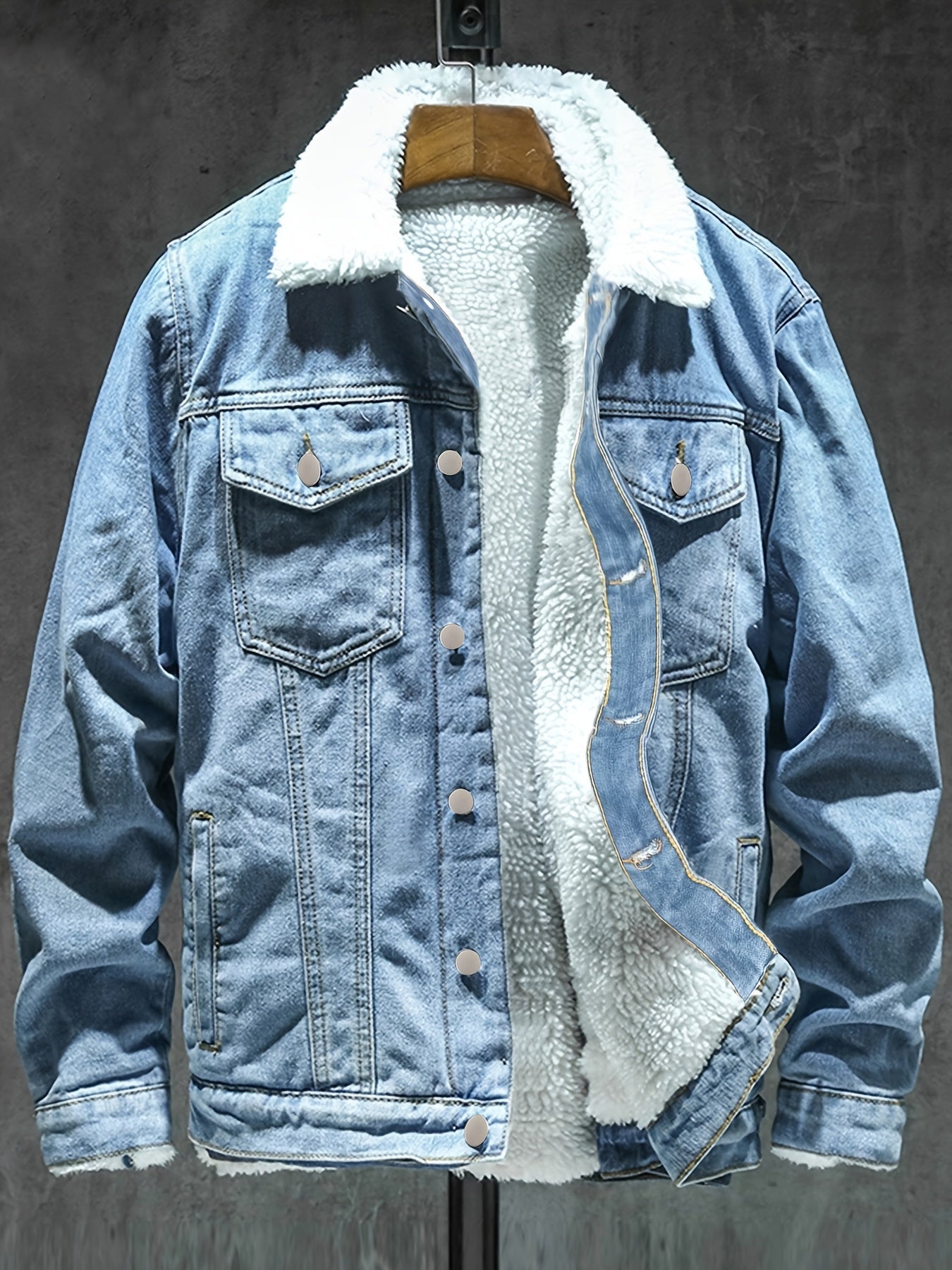 Milan™ | Cozy Winter Denim Jacket – view 3