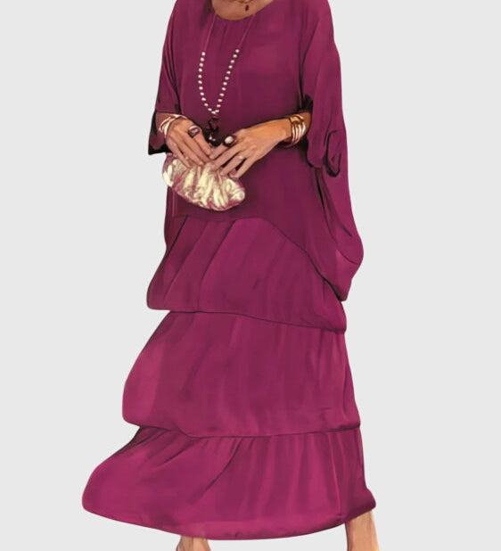 Patricia | Elegant Long and Flowing Dress – view 11