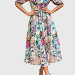 Merlin | Flattering Floral Midi Dress – view 3