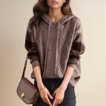 Emily | Cozy Cable Knit Hoodie