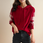 Emily | Cozy Cable Knit Hoodie – view 6