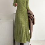 Sarah | Comfortable Cable Knit Maxi Dress – view 14