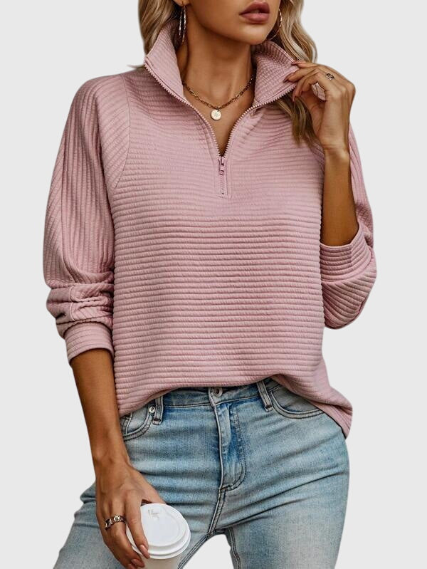 Christine | Stylish Half-Zip Sweater – view 4