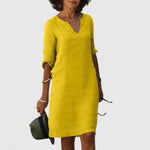 Taylor | Comfortable V-Neck Dress – view 8