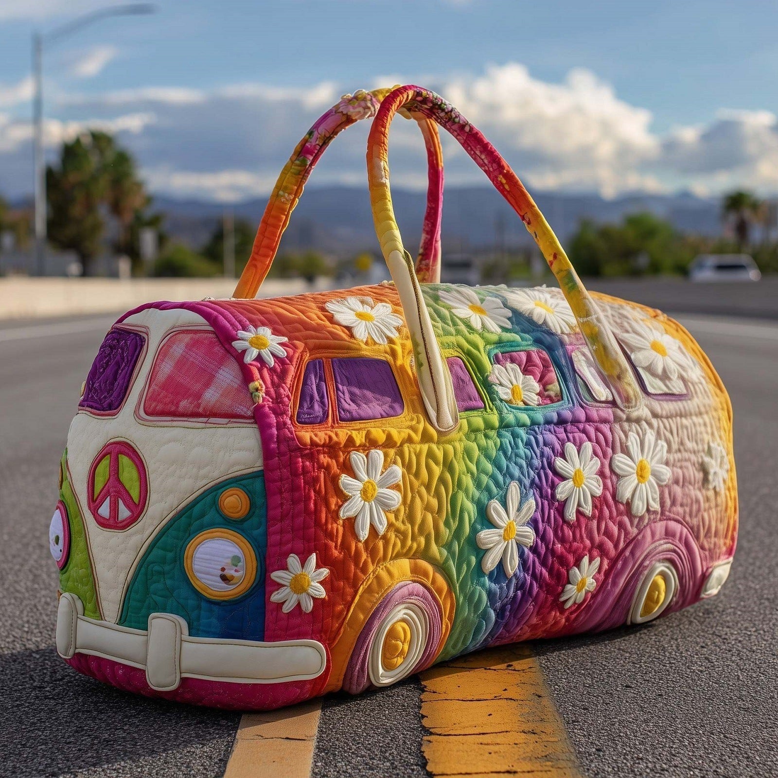 Prismvana quilted weekend bag by Ellie Dublin
