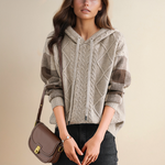 Emily | Cozy Cable Knit Hoodie – view 8