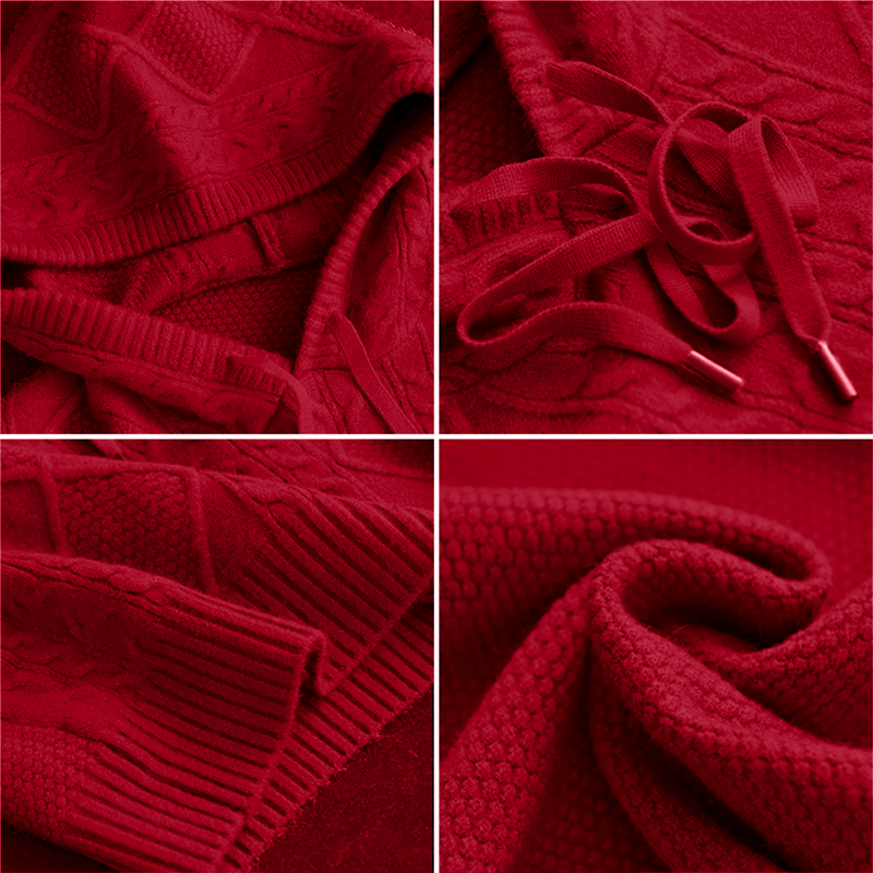 Emily | Cozy Cable Knit Hoodie – view 5