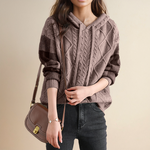 Emily | Cozy Cable Knit Hoodie – view 3