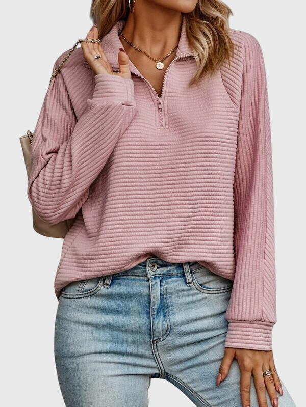 Christine | Stylish Half-Zip Sweater – view 3