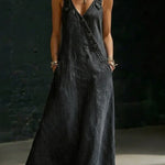 Lalie | Long Button-Up Denim Dress – view 4