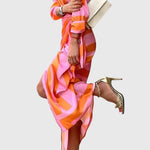 Everly | Elegant Wrap Dress with Print – view 7