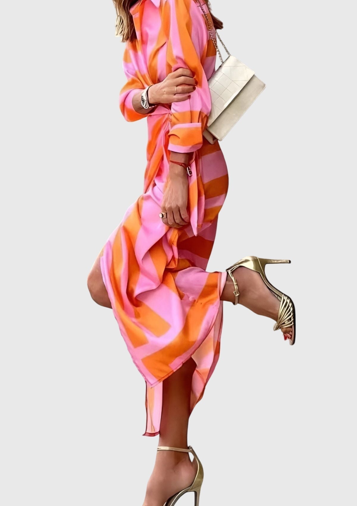 Everly | Elegant Wrap Dress with Print – view 7