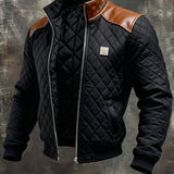 Josip | Black Quilted Coat Featuring Shoulders