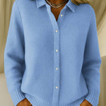 Caitlin textured knit button cardigan for women | Ellie Dublin