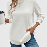 Céline | Chic Long Sleeve Top with Elegant Round Neck – view 9