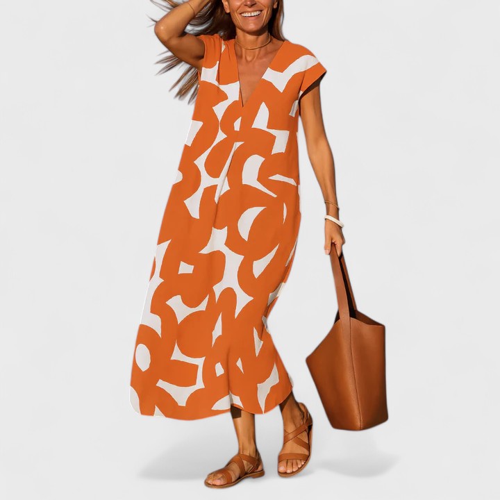 Valery | Floaty V-Neck Dress – view 7