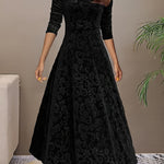 Julie | Elegant Patterned Maxi Dress – view 16