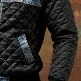 MATEO | Padded Jacket Featuring Denim Accents – view 2