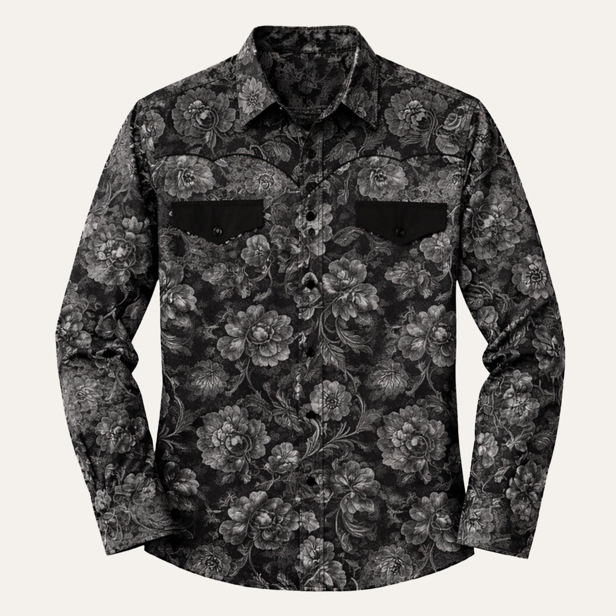 The Huntley Men’s Two Tone Patchwork Western Soft Denim Shirt – view 5