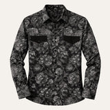 The Huntley Men’s Two Tone Patchwork Western Soft Denim Shirt – view 5