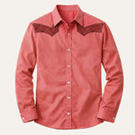 The Brookcrest Men’s Two-Tone Patchwork Western Retro Denim Shirt – view 7