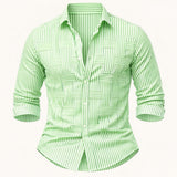 The Stratford Men’s Breathable Striped Wrinkle Resistant Shirt – view 7