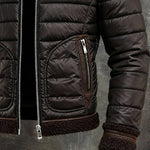 Petar | Cozy Brown Jacket Featuring a Plush Sherpa Collar – view 2