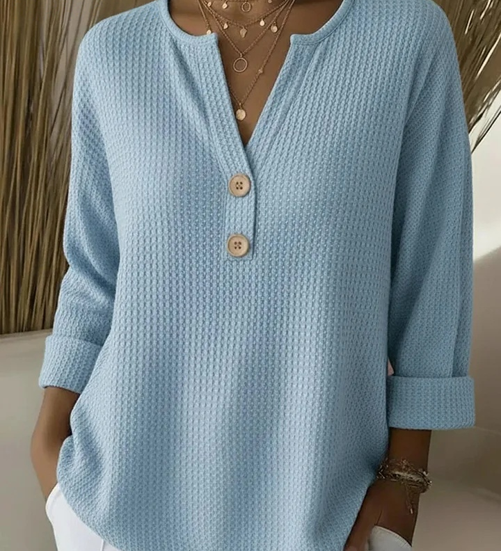 Lucinda henley button top, second colourway | Ellie Dublin