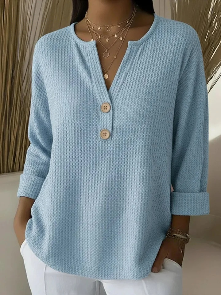 Lucinda henley button top, second colourway | Ellie Dublin
