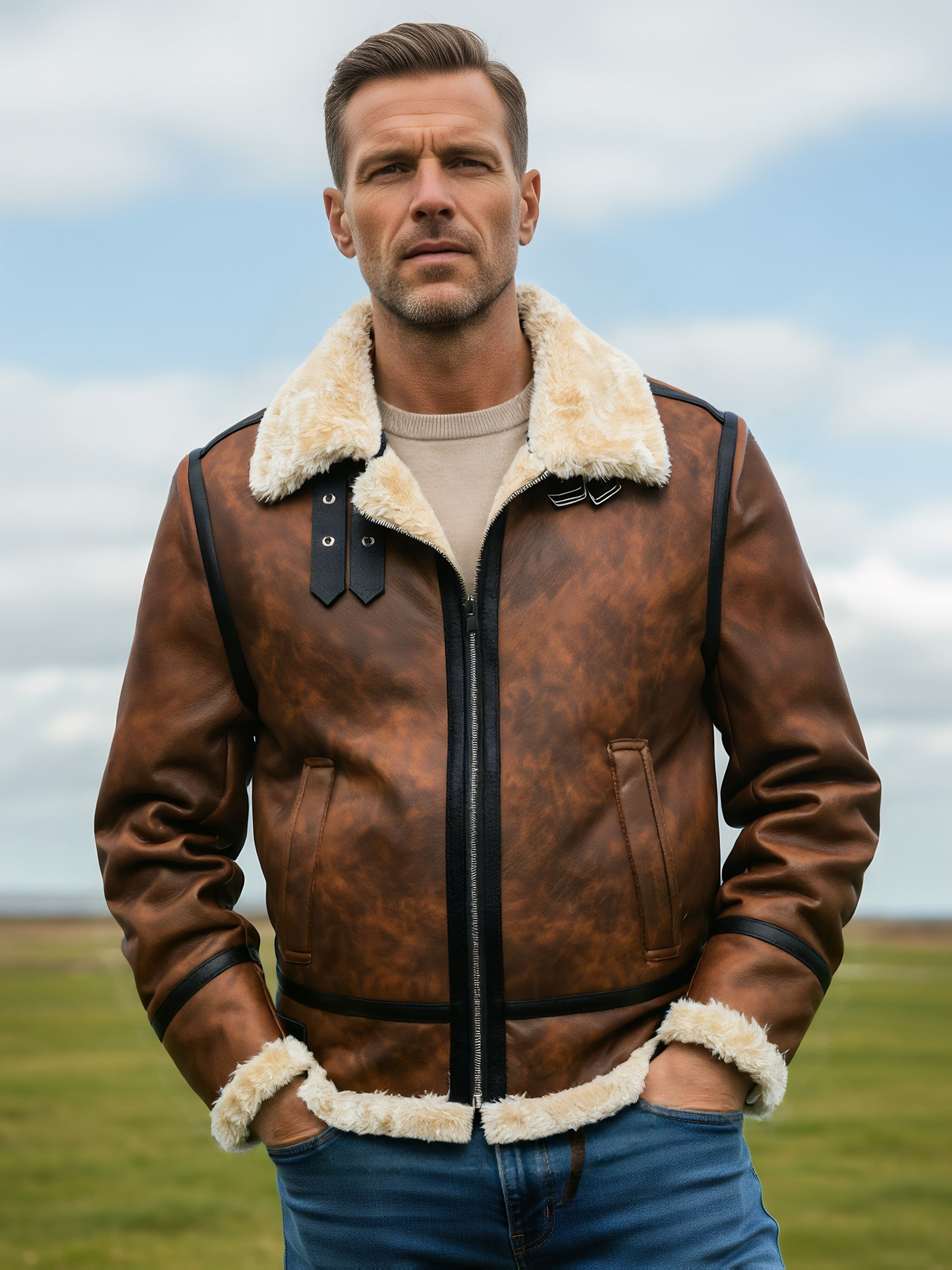 Dorian™ | L’Aviateur: Jacket Featuring Luxurious Accents – view 2